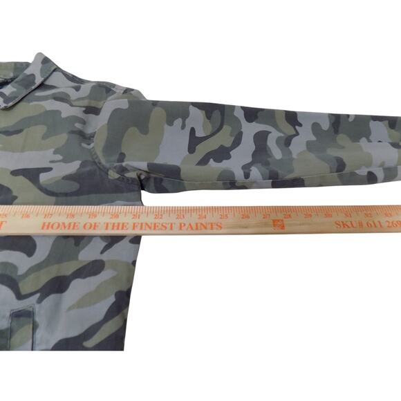 Forever 21 Jacket S Men Green Camo Streetwear Army Casual School Lined Snap - Picture 8 of 9